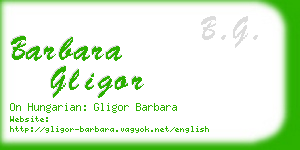 barbara gligor business card